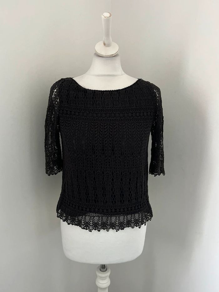 Blouse noire dentelle Bash XS Ba&sh Beebs by Kiabi