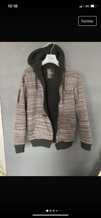 Veste blouson loose zippé molletonné a capuche S voire M