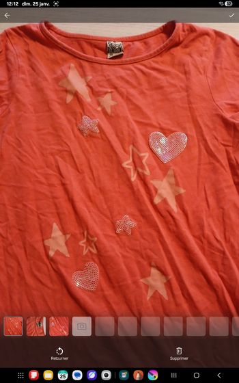 T-shirt manches longues long. 10 ans. Gf 70