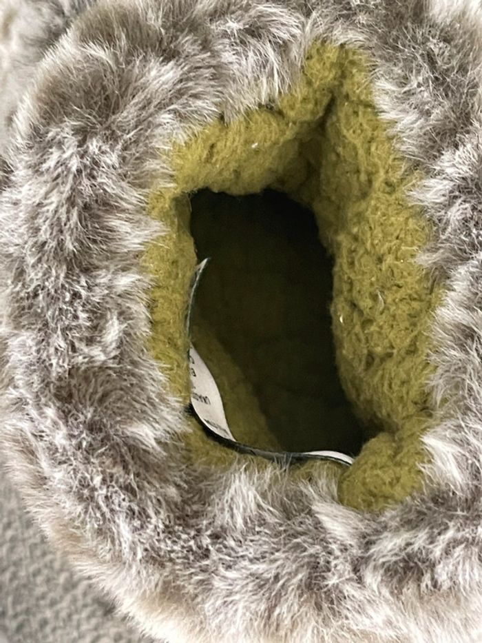 Chaussons poilus en fausse fourrure de “monstre” semi montants tous doux - photo numéro 5