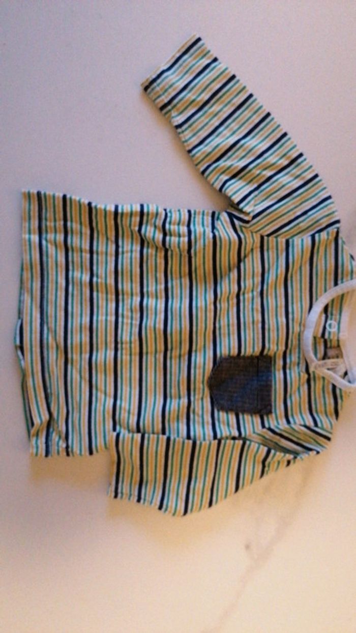 Pull ligné multicolore