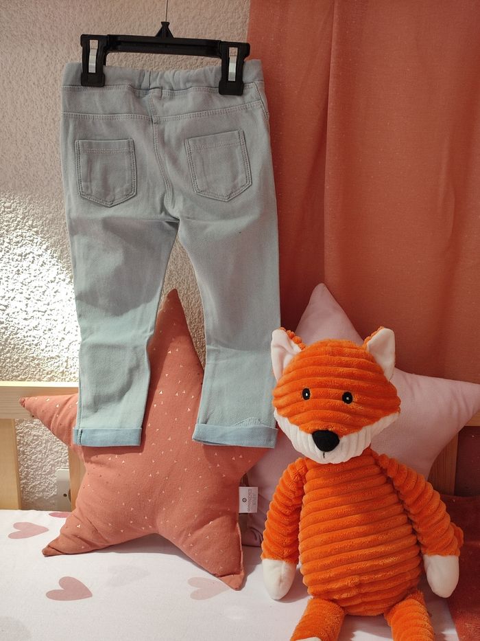Pantalon Jegging  - Bleu ciel - 24 mois - Très bon état - Gémo - photo numéro 2