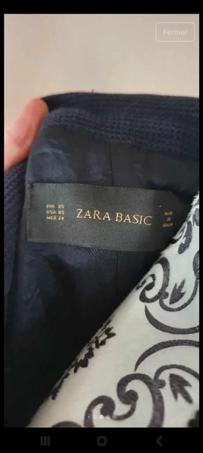 Veste zara bleue marine - photo numéro 6