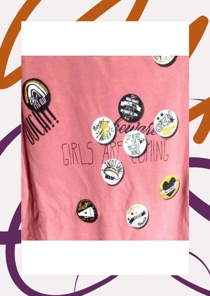 🎀 T-shirt rose - ML - 10 ans - Kiabi 🎀 - photo numéro 3