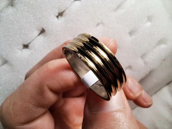 Bague acier inoxydable dorées