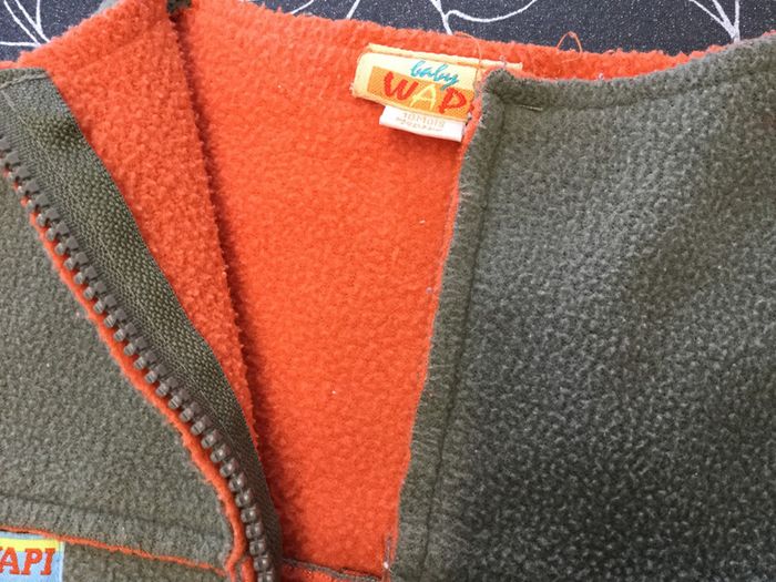 Gilet polaire kaki et orange - photo numéro 4