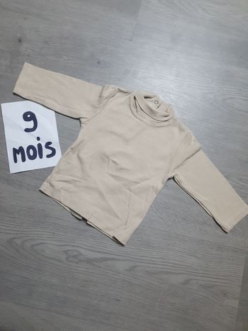 Maillot t-shirt sous pull 9mois garçon