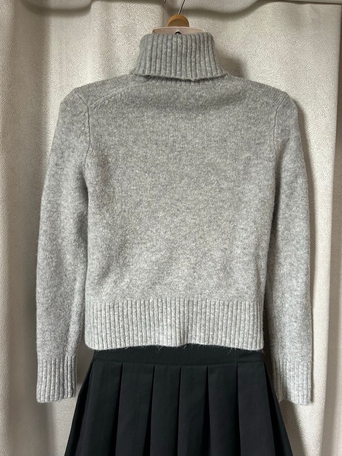 Pull laine gris bien chaud col roulé S Camaïeu - photo numéro 2