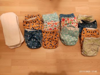 Lot 13 couches lavables Baba+boo +26 inserts