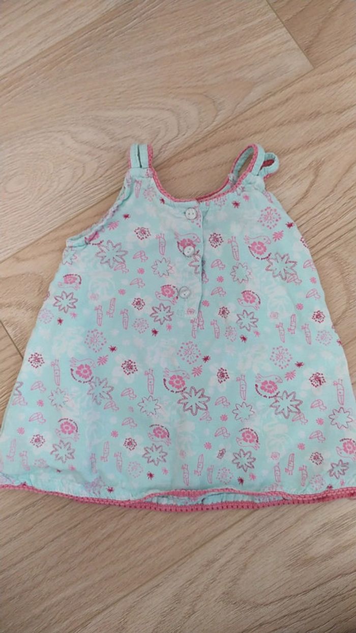 Robe été 6 mois bleu rose fleur - photo numéro 6