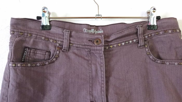 🌸Jean marron, Caroll , taille 42 XL - photo numéro 2