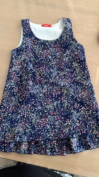 Robe bleue fleurie 6 ans