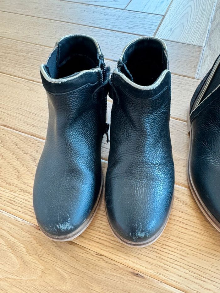 Lot de 3 boots/bottines noirs chics Vertbaudet fille pointure 26. 30€ - photo numéro 3