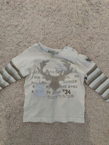 T shirt manches longues garçon 6 mois