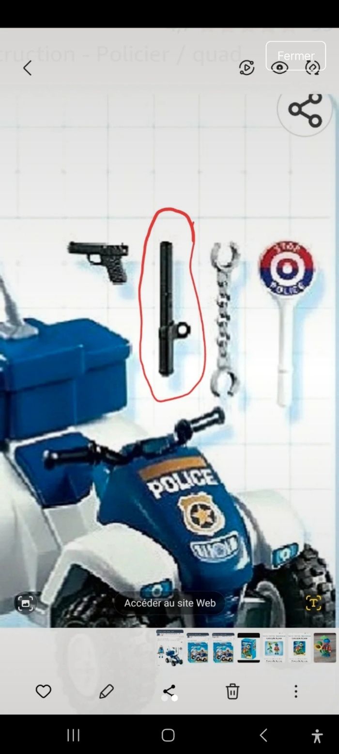 Policier en quad playmobil - photo numéro 2