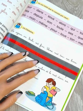 Guide de lecture orange foncé