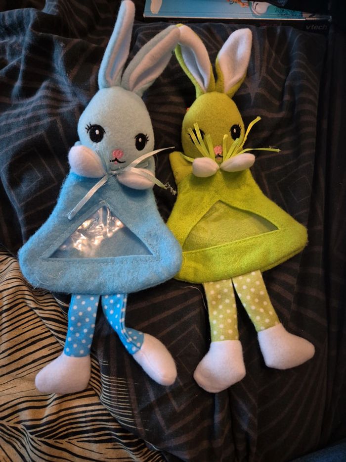 Lot de 2 lapins de pâques