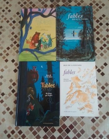 Lot 4 livres ou unité 2€/3 l fables de la fontaine+1