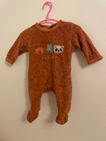 Pyjama chaud taille 1 mois - Animaux