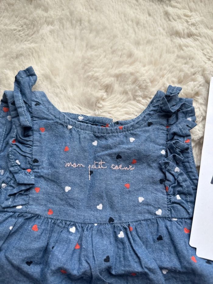 Robe mon petit cœur mes petits cailloux 3 mois en jean - photo numéro 2
