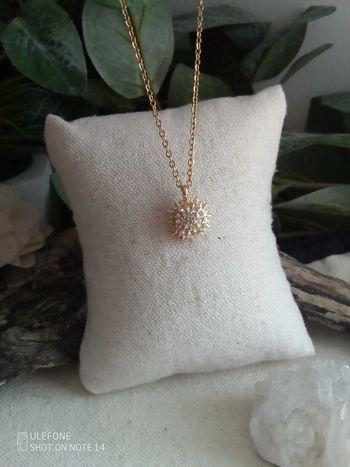 Collier soleil zircons