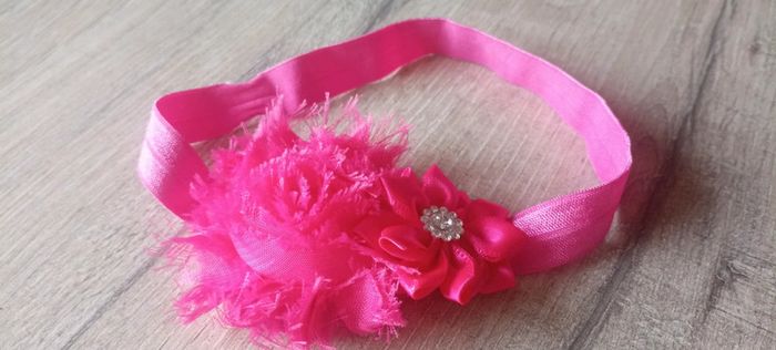 Bandeau double fleur fushia