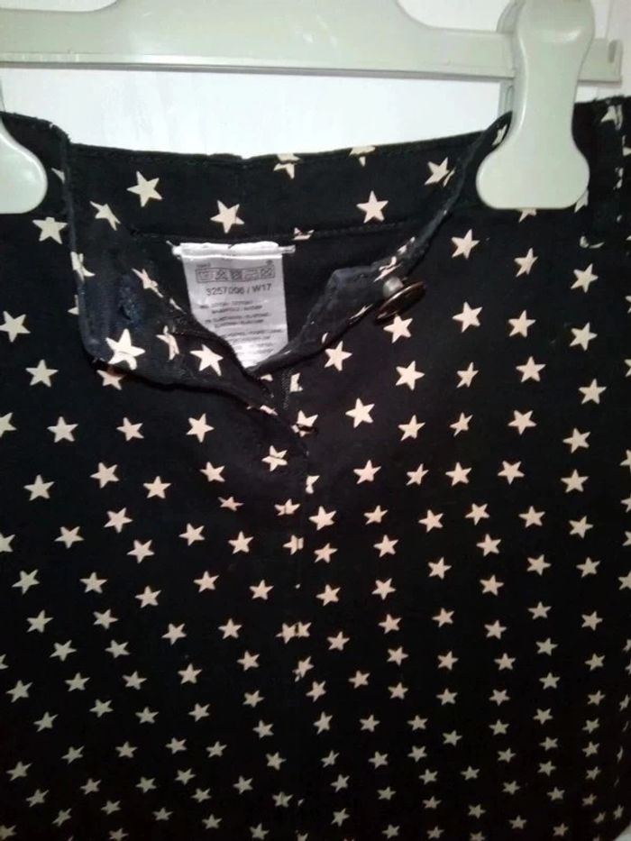 Jupe noire étoiles beiges T.12 ans - sans marque - photo numéro 3