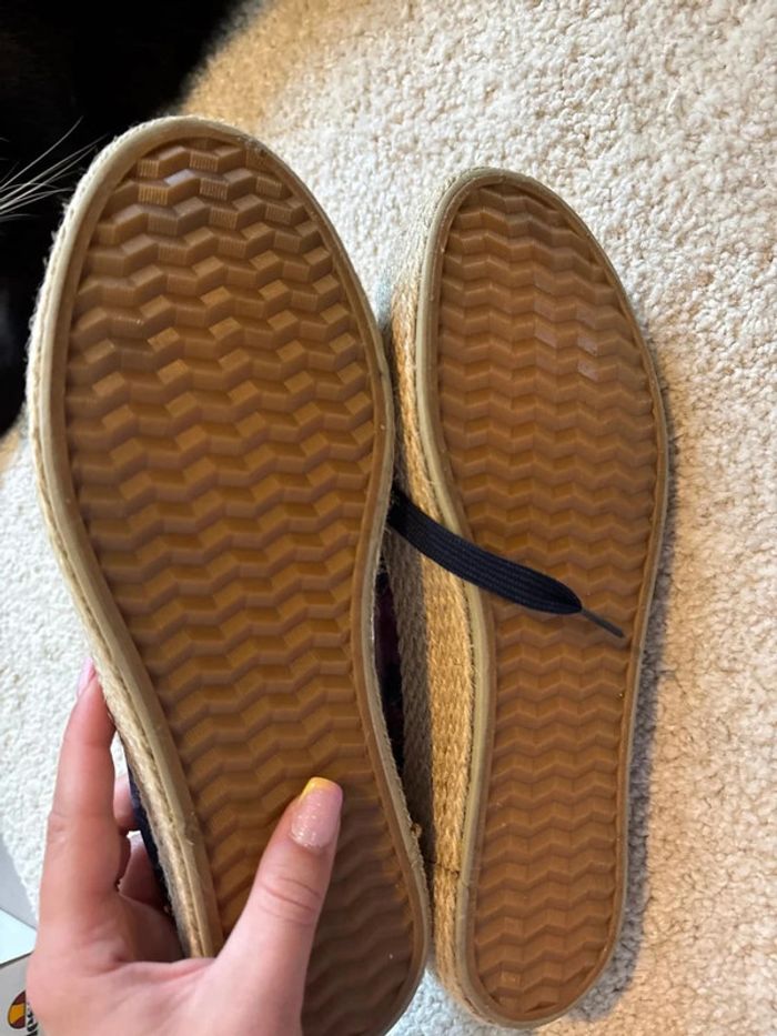 Chaussures rose violettes avec plate-forme osier taille 39 - photo numéro 3