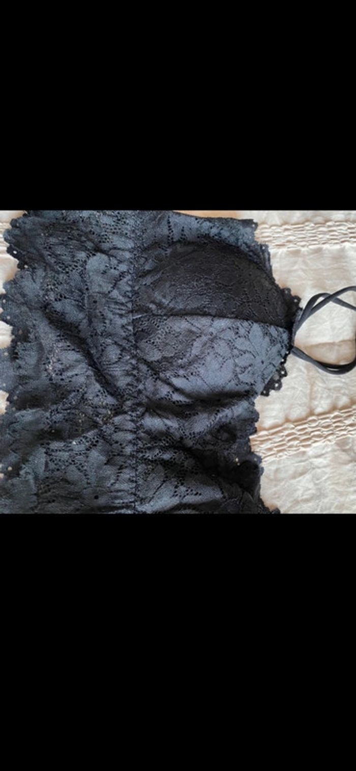 Bustier en dentelle, noir, taille XL, comme neuf - photo numéro 2