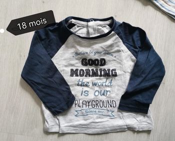 t-shirt manches longues garçon 18 mois