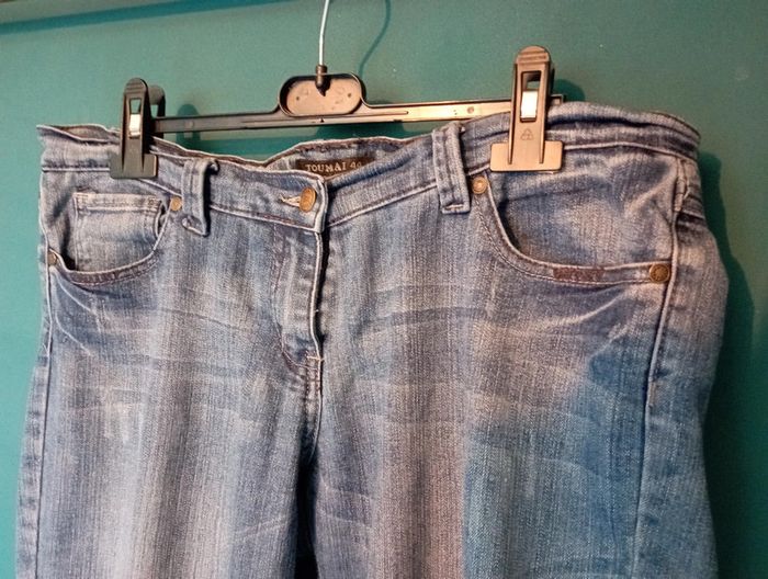 Jean vintage bleu délavé - photo numéro 2