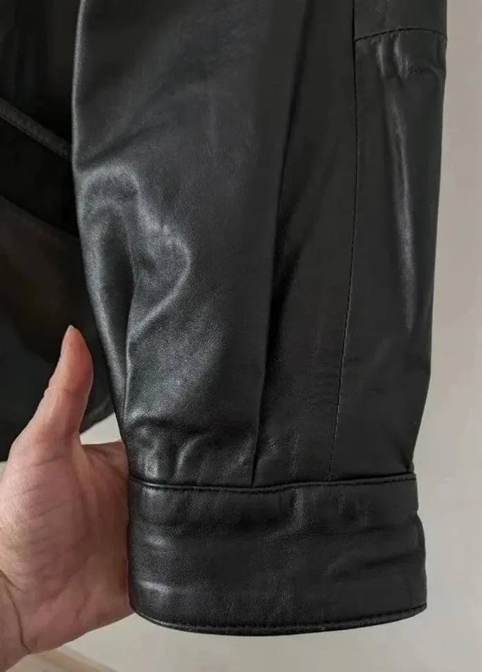 Blouson vintage en cuir agneau - La Richarde - taille 44 - photo numéro 7