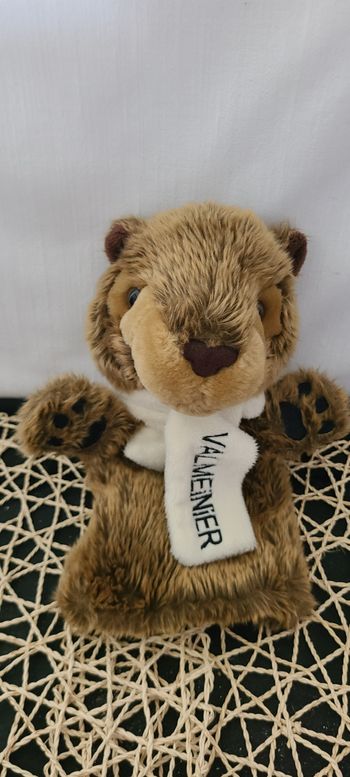 Doudou peluche marionnette MARMOTTE