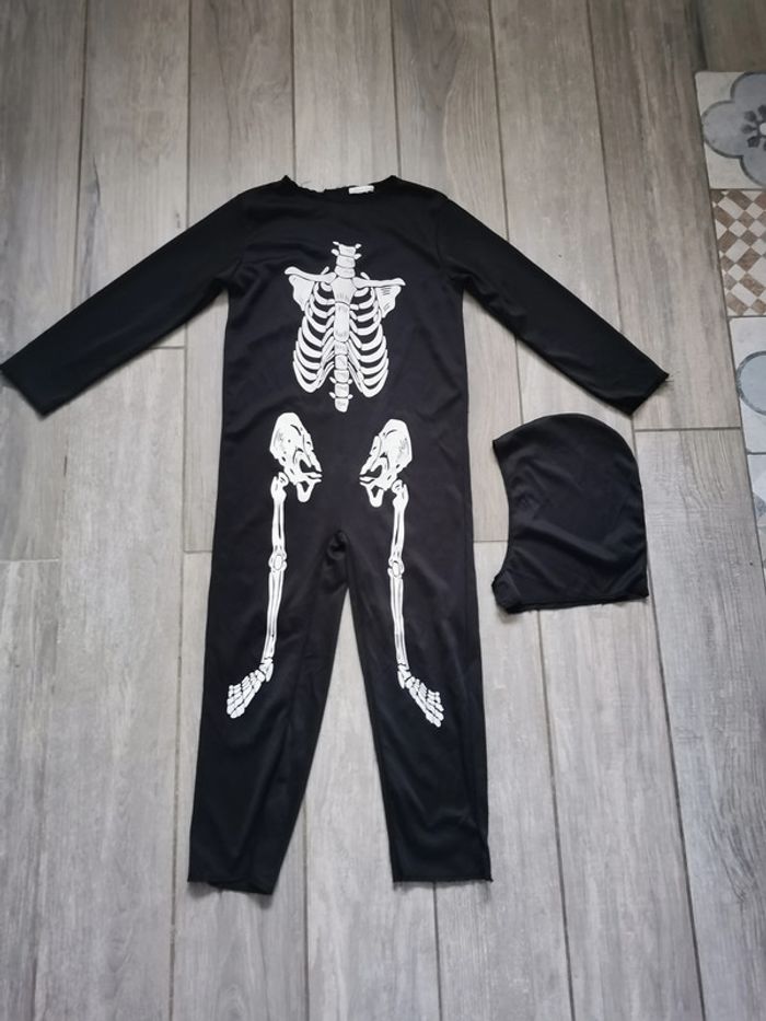 Déguisement squelette lot de 2 combinaisons et bonnets enfant - photo numéro 5