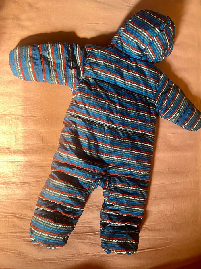 Combinaison ski rayures multicolores - photo numéro 2