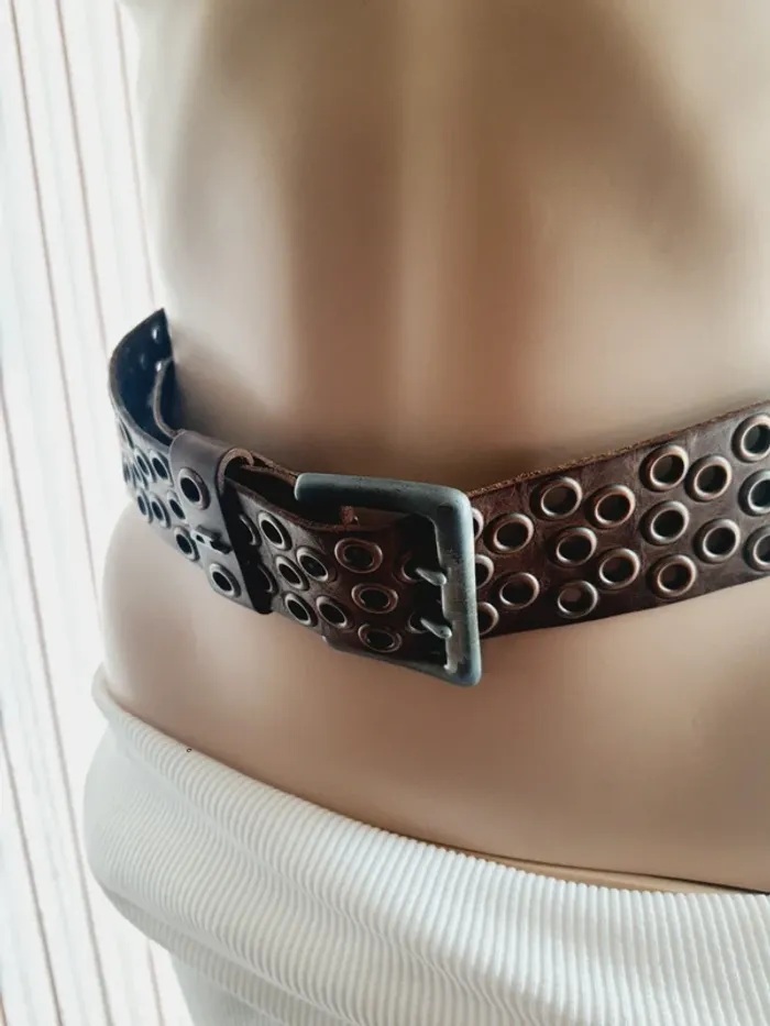 Jolie Ceinture cuir Marron homme Diesel - photo numéro 7