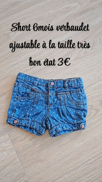 Short en jean 6mois Verbaudet 