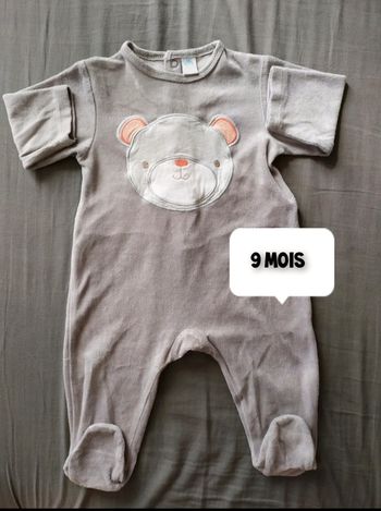 Pyjama ours gris