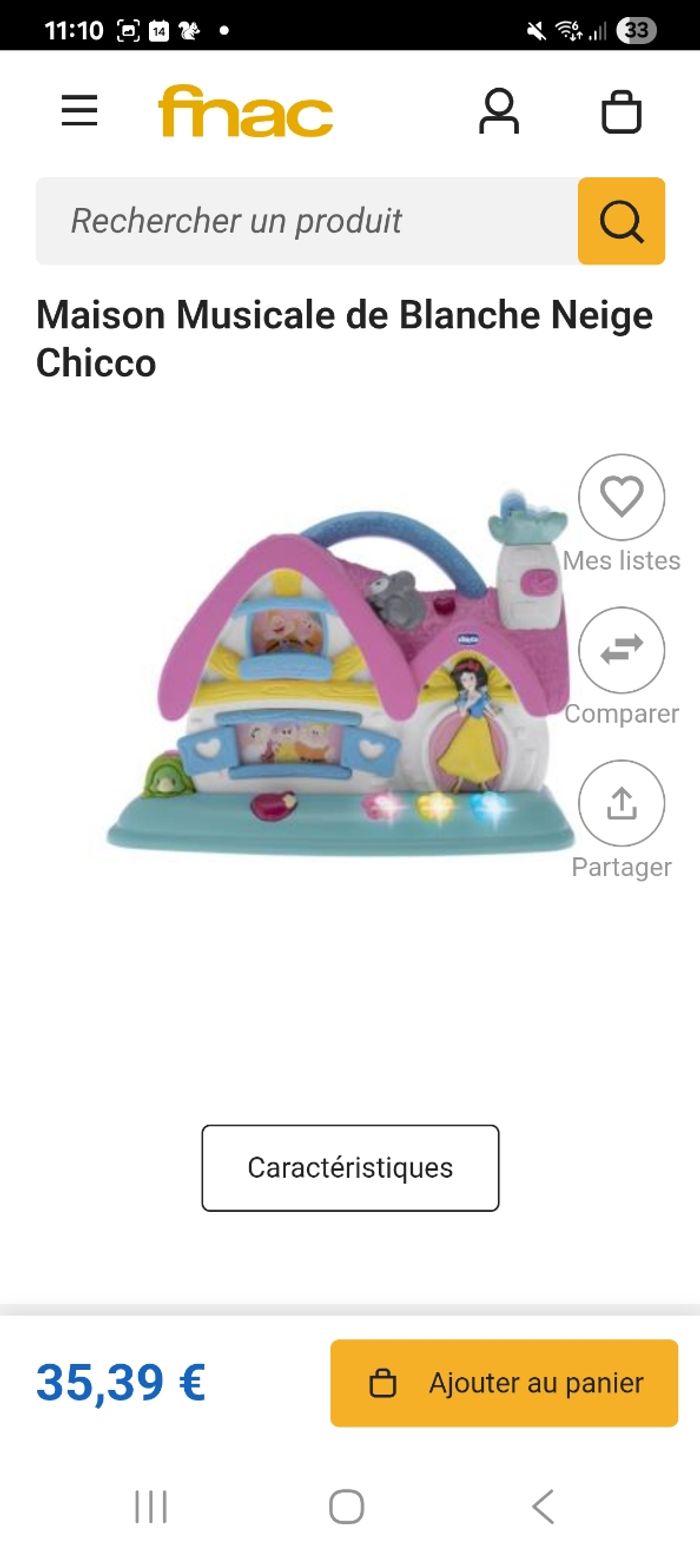 Jeu d'éveil la maison musicale de Blanche Neige Chicco - photo numéro 5