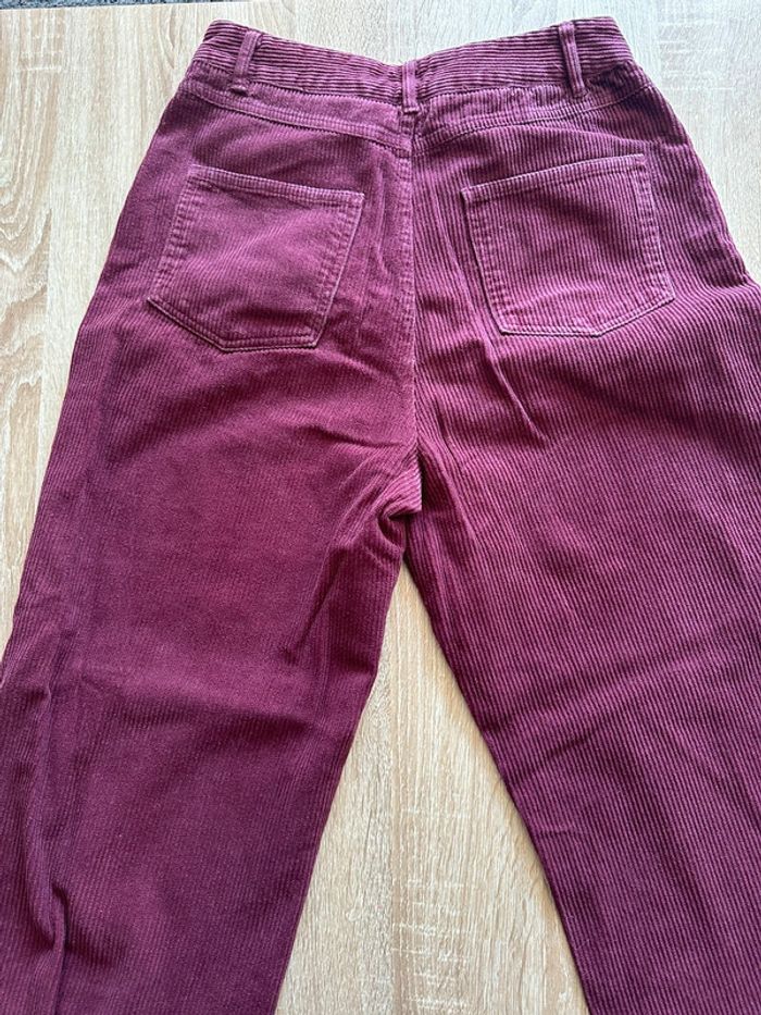 Pantalon bordeaux à velours - photo numéro 6