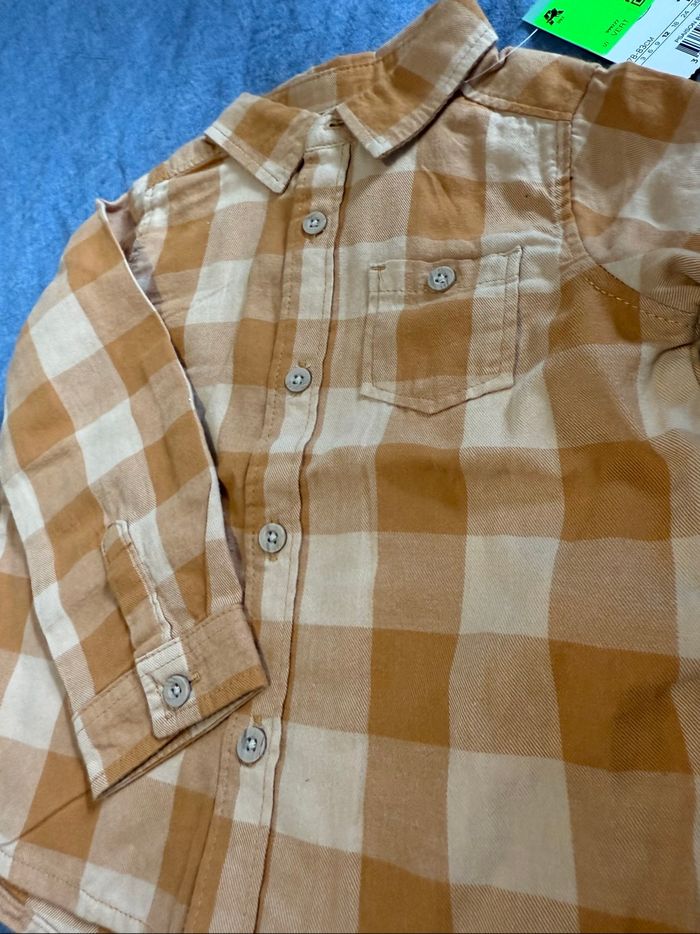 Chemise à carreaux 12 mois - photo numéro 2