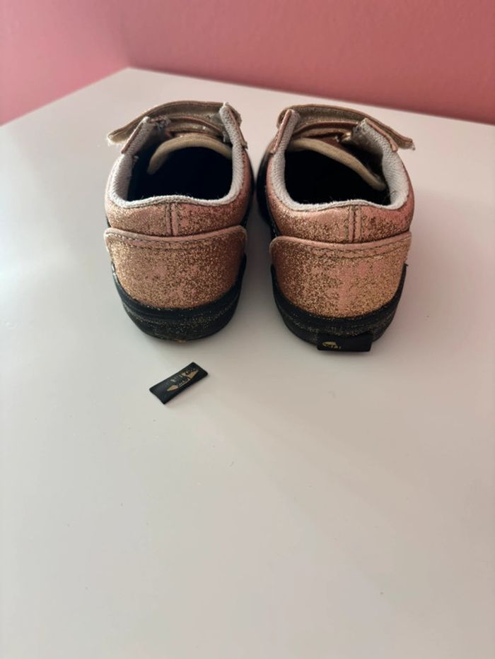 Baskets Vans Old Skool V Party Glitter Black/Gold 26 - photo numéro 6