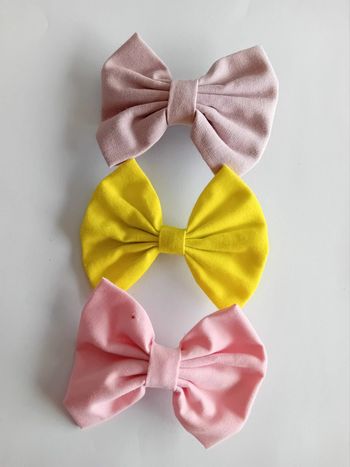 lot de 3 barrettes pinces cheveux rose jaune