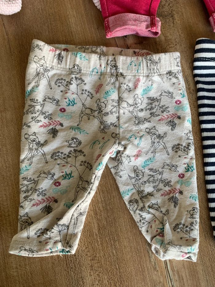 Lot de 7 pantalons/ leggings / joggings fille 1 mois - photo numéro 3