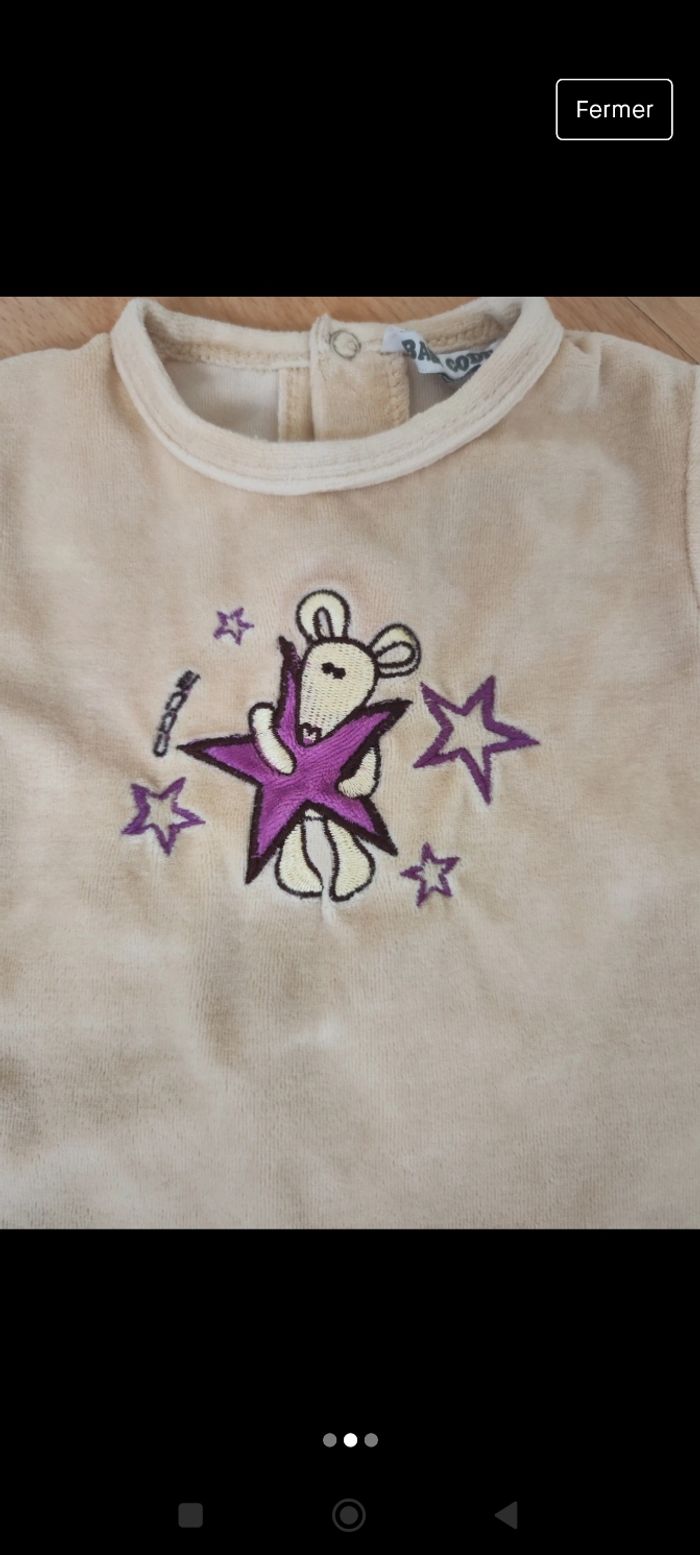 Pyjama bébé fille souris - photo numéro 3