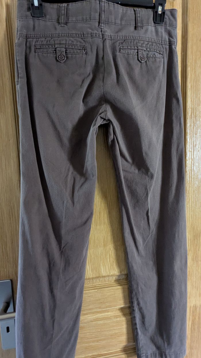 Pantalon taille basse, marron foncé. - photo numéro 3