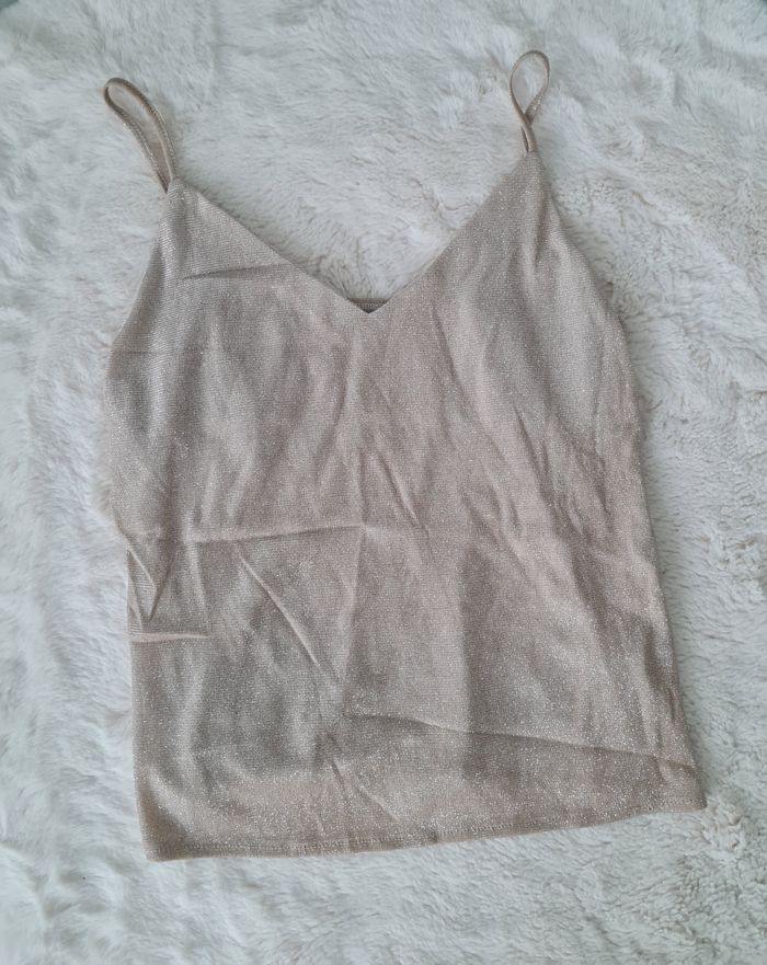 Débardeur pailleté or/doré