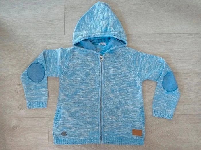 Gilet zippé bleu capuche DPAM 6 ans