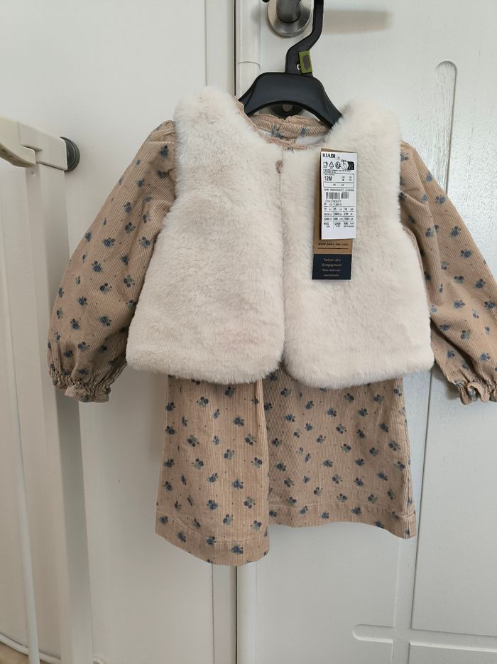 Robe manche longue+ gilet