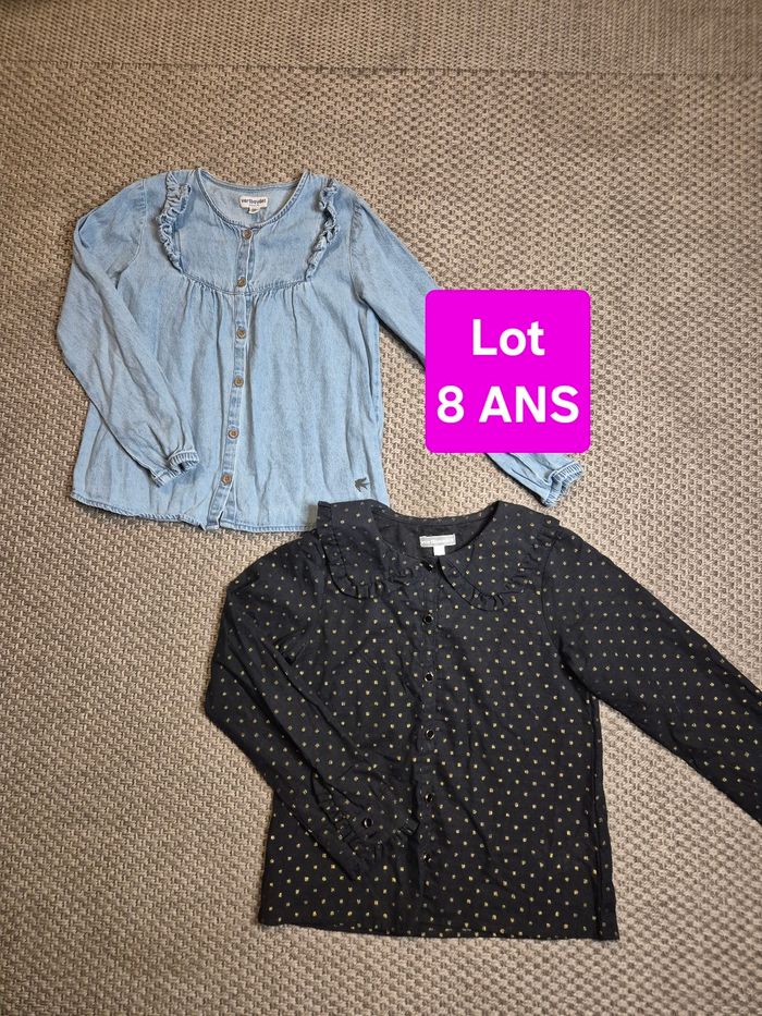 Lot de 2 chemises fille Vertbaudet - 8 ans